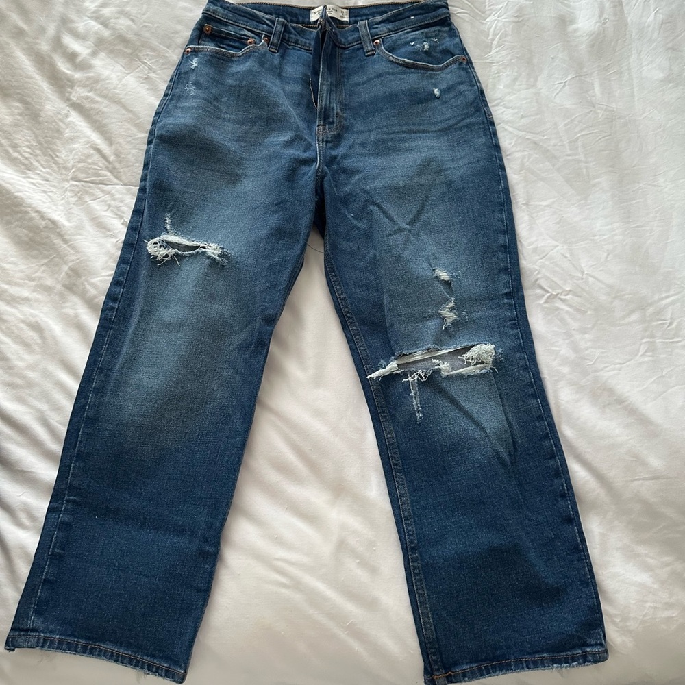 Abercrombie Curve Love straight jean, short